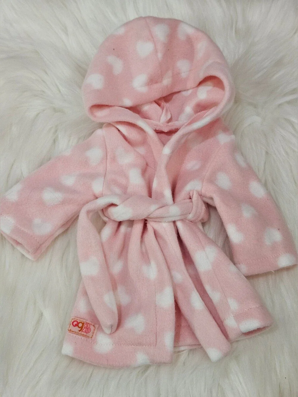 Our Generation Doll Pink Heart Robe